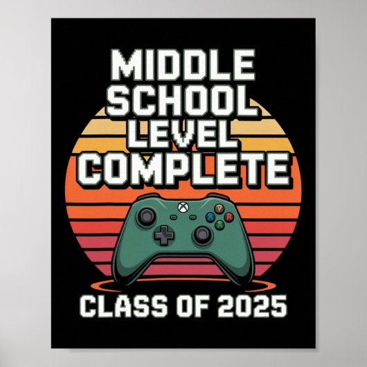 レトロ風ゲーマー卒業 2025年卒 キッズ ポスター (正面)