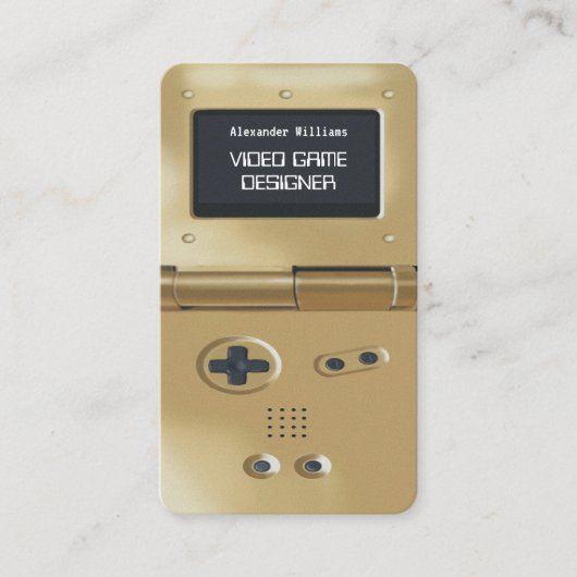レトロ風ゲーミング コンソール ゲームデザイナー 名刺 (正面)