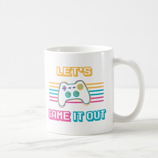 レトロ風ゲームデザイン コーヒーマグカップ (右)