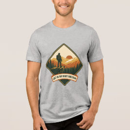 レトロ風力タービンマウンテンTシャツ - 70年代自然 トライブレンドＴシャツ
