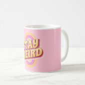 レトロ風変わりな文字デザインい コーヒーマグカップ (正面右)