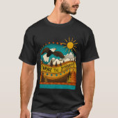 レトロ風景の旅の名言 イーグル カラフル Tシャツ (正面)