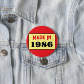 レトロ風40歳の誕生日バッジ 1986ボタン 缶バッジ (インサイチュ)
