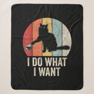 レトロ風 したいことだけする 猫 Tシャツ ネコ好き 猫の飼い主 プレゼント シェルパブランケット