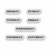 レトロ風 デイリー プランナー 週間スケジュール シール (正面)