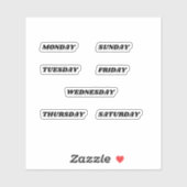 レトロ風 デイリー プランナー 週間スケジュール シール (シート)