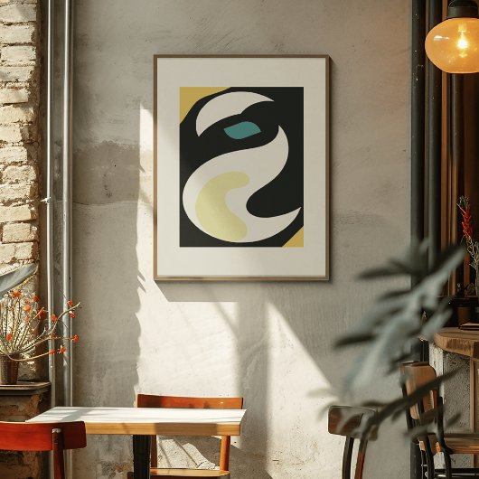 レトロ風：モダン抽象芸術流 ポスター