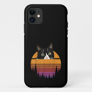 レトロ風 黒猫 ビンテージ風 子猫 ネコ iPhone 11 ケース