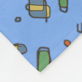 レトロ飛んでいるのグラフィッククリップパターン フリースブランケット (角)