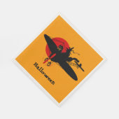 レトロ飛んでいるウィッチパーティーナプキンス スタンダードランチョンナプキン (角)