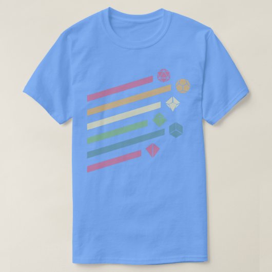 レトロ飛んでいるサイコロ Tシャツ (デザイン正面)