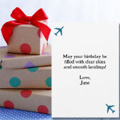 レトロ飛行機ジェット機飛んでいる、航空誕生日