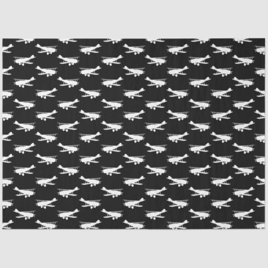 レトロ飛行機デザインアンティーク飛行機芸術航空 薄葉紙 (正面)