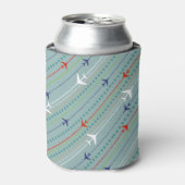 レトロ飛行機パターンクーラーボックス 缶クーラー (缶正面)