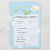 レトロ飛行機ベイビーシャワー推定右プライスゲーム (正面/裏面)