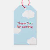 レトロ飛行機ベビーシャワー ギフトタグ (裏面)