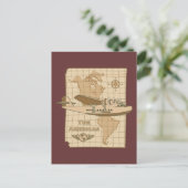 レトロ飛行機 ポストカード (スタンド正面)