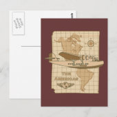 レトロ飛行機 ポストカード (正面/裏面)