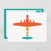 レトロ飛行機 ポストカード (正面/裏面)