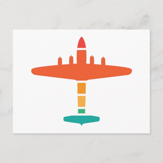 レトロ飛行機 ポストカード (正面)