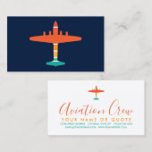 レトロ飛行機 名刺 (正面/裏面)