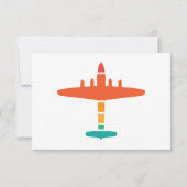 レトロ飛行機 招待状 (正面)