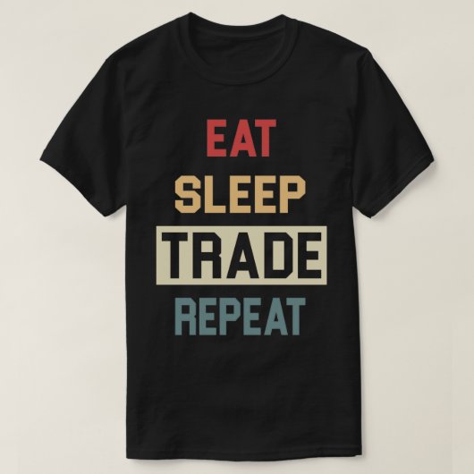 レトロ食べの睡眠の繰り返し4 Tシャツ (デザイン正面)