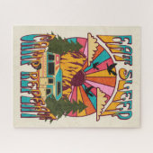 レトロ食べスリープキャンプリピート ジグソーパズル (横)