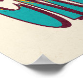 レトロ食べスリープキャンプリピート ポスター (角)