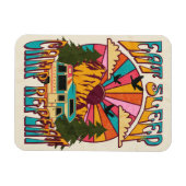 レトロ食べスリープキャンプリピート マグネット (横)