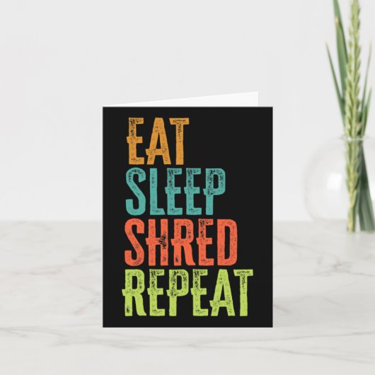 レトロ食べスリープシュレッドリピーススノーボーディングサーフィン カード (正面)