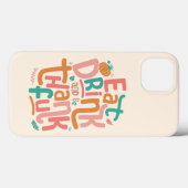 レトロ食べドリンクと感謝の幸せな感謝祭 Case-Mate iPhoneケース (裏面 (横))