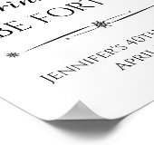 レトロ食べドリンクと440歳の誕生日サイン ポスター (角)