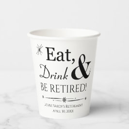 レトロ食べドリンクとBe退職した Retirementパーティー 紙コップ