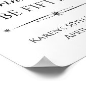 レトロ食べドリンクとBe50誕生日徴候 ポスター (角)