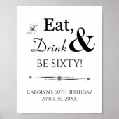 レトロ食べドリンクとBe660誕生日 ポスター (正面)