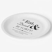 レトロ食べドリンク&ビー440歳の誕生日 ペーパープレート (アングル)