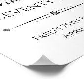 レトロ食べドリンクBe 75 75誕生日徴候 ポスター (角)