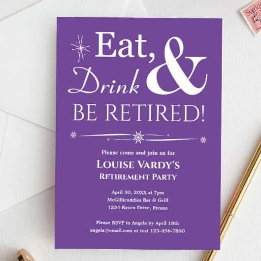 レトロ食べパラリ飲料とBe 退職した 招待状