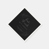 レトロ食べボホドリンク我々は結婚した結婚の スタンダードカクテルナプキン (角)