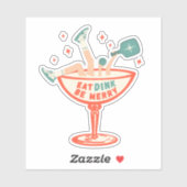 レトロ食べ、ディンク、ビーメリークルのクリスマス シール (シート)