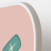 レトロ食べ、ディンク、ビーメリークルのクリスマス ピックルボールラケット (左詳細)