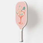 レトロ食べ、ディンク、ビーメリークルのクリスマス ピックルボールラケット (左)