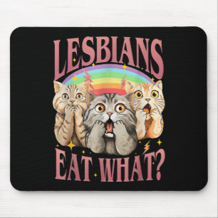 レトロ食べLgbt何キャットレズビアンプライド月等 マウスパッド