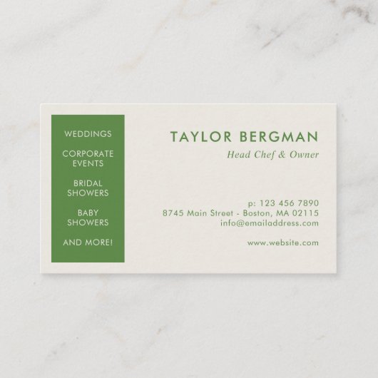 レトロ食品ケータリング 名刺 (裏面)