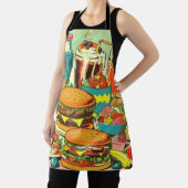 レトロ食品漫画イラストレーション エプロン (インサイチュ)