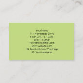 レトロ養蜂家アピラオーガニックーハニービーレインボー 名刺 (裏面)