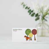 レトロ馬と木の名刺 名刺 (スタンド正面)