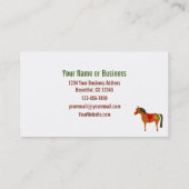 レトロ馬と木の名刺 名刺 (裏面)