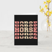 レトロ馬乗馬女性のカーボーイ カード (黄色い花)